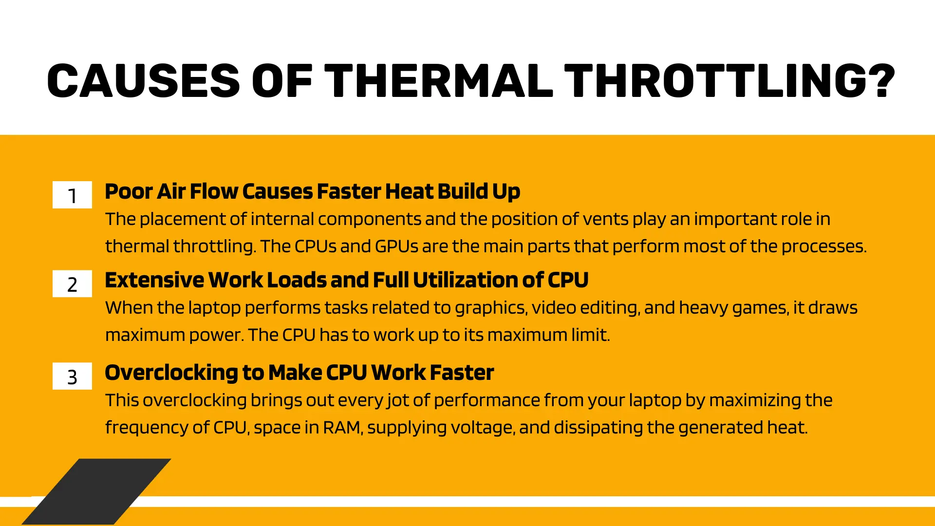 Causes of Thermal Throttling