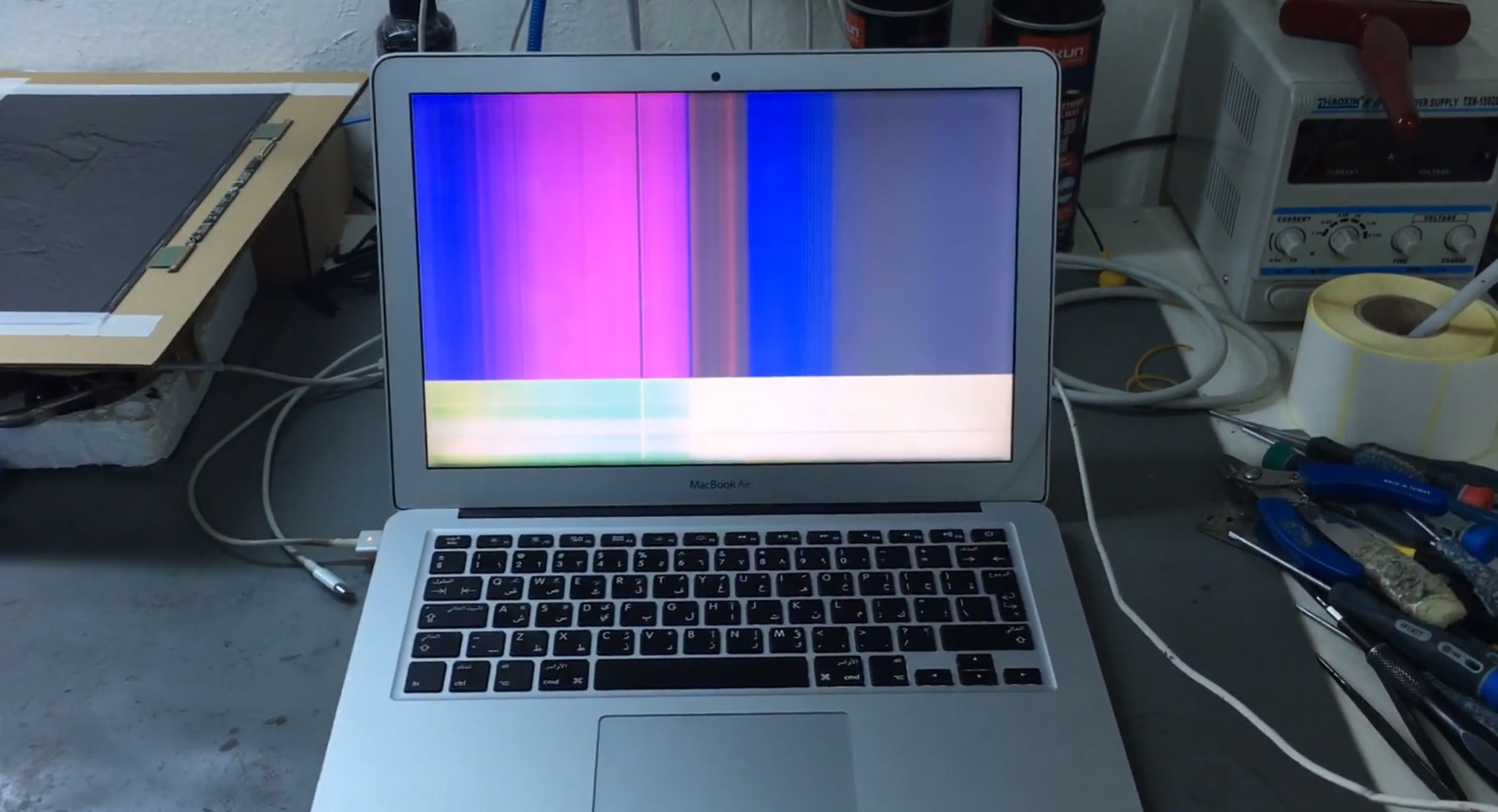 Vertical Colored Lines on MacBook Air Screen